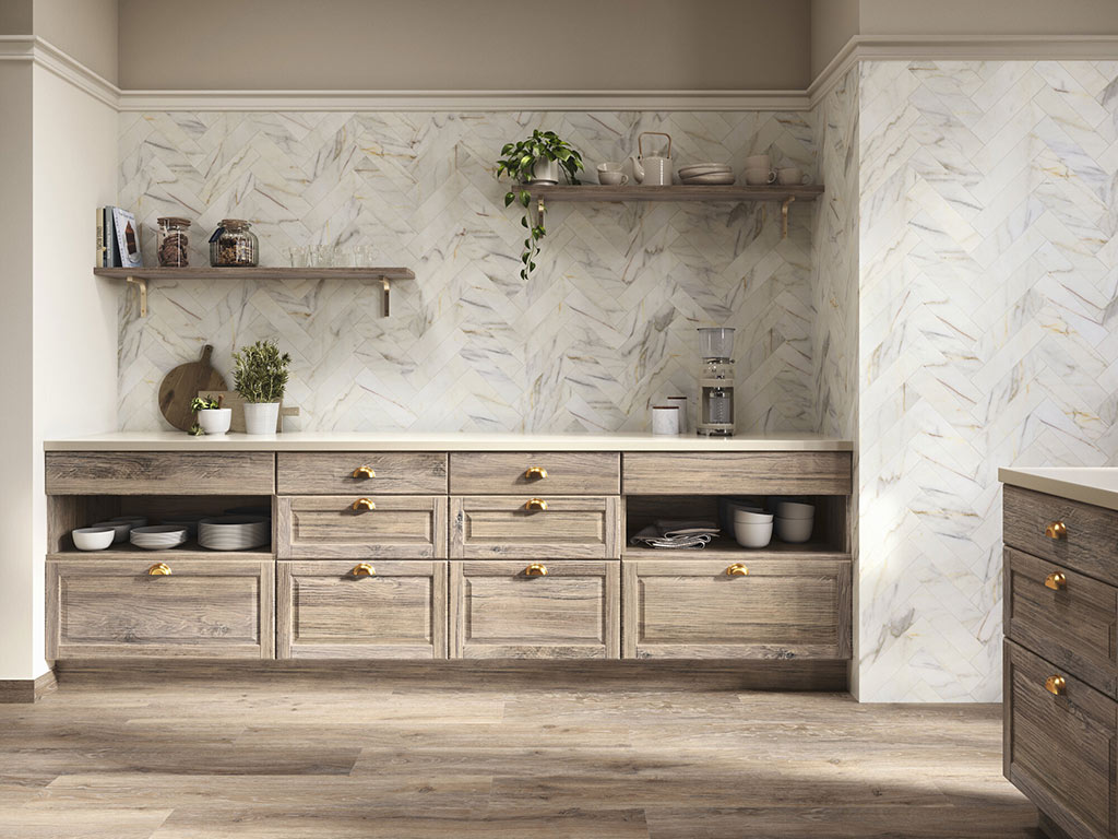 Ape Calacatta Slow 40x120 Konyhai burkolólap 