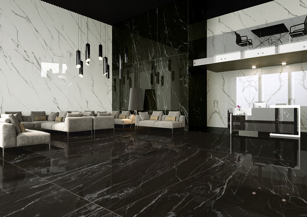 Ava Ceramica Nero Belvedere Kőhatású járólap
