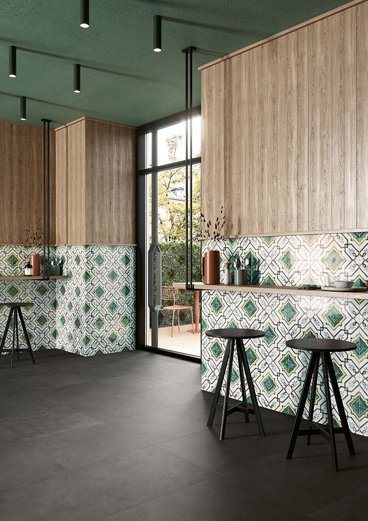 Fioranese Ceramica Cementine Shiny Majolika hatású járólap