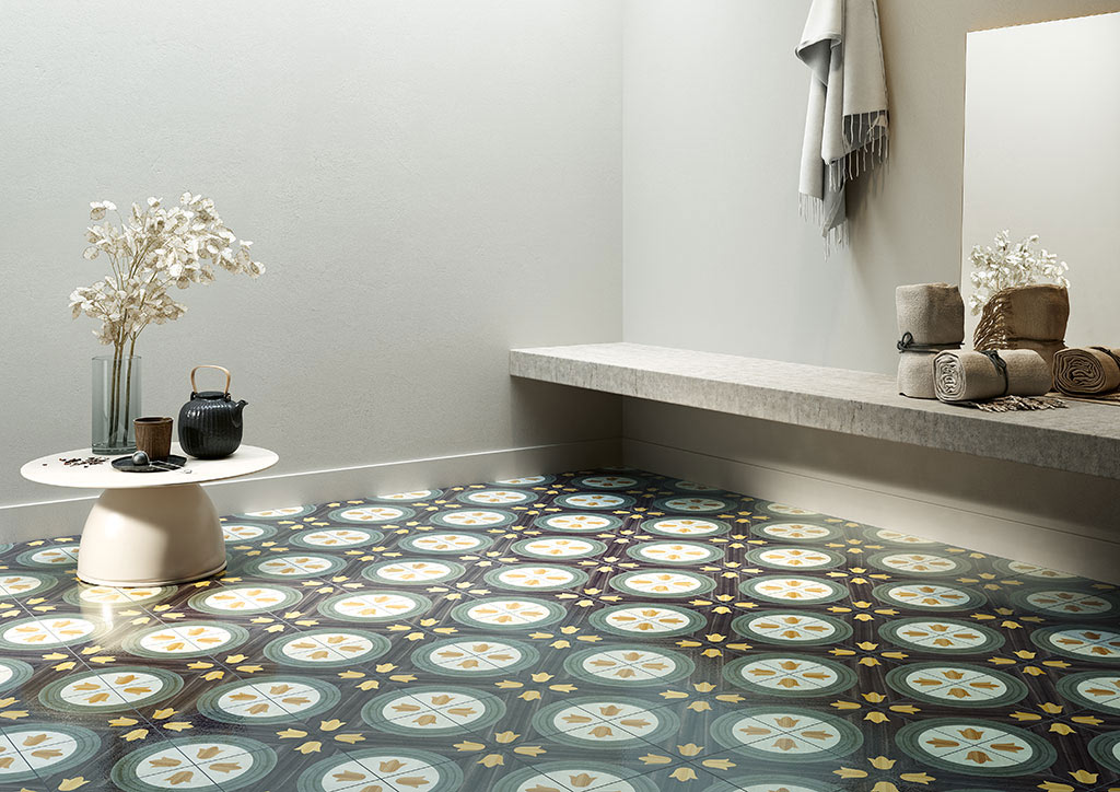 Fioranese Ceramica Cementine Shiny Majolika hatású járólap